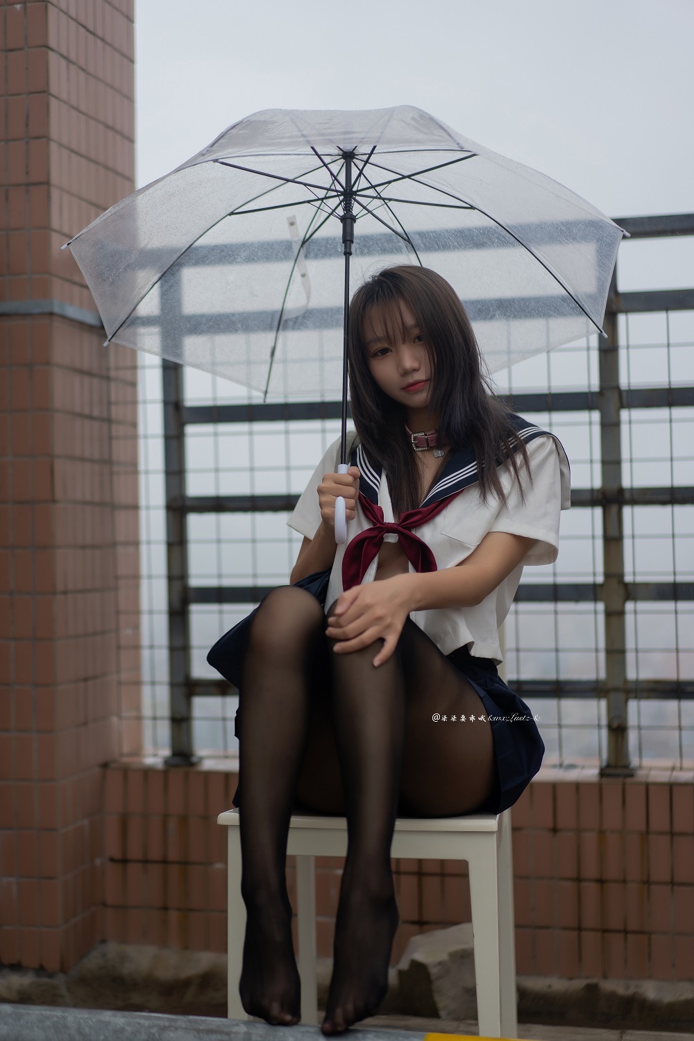柒柒Lust77-天台学姐[80P+1V] COS网红博主 预览1图
