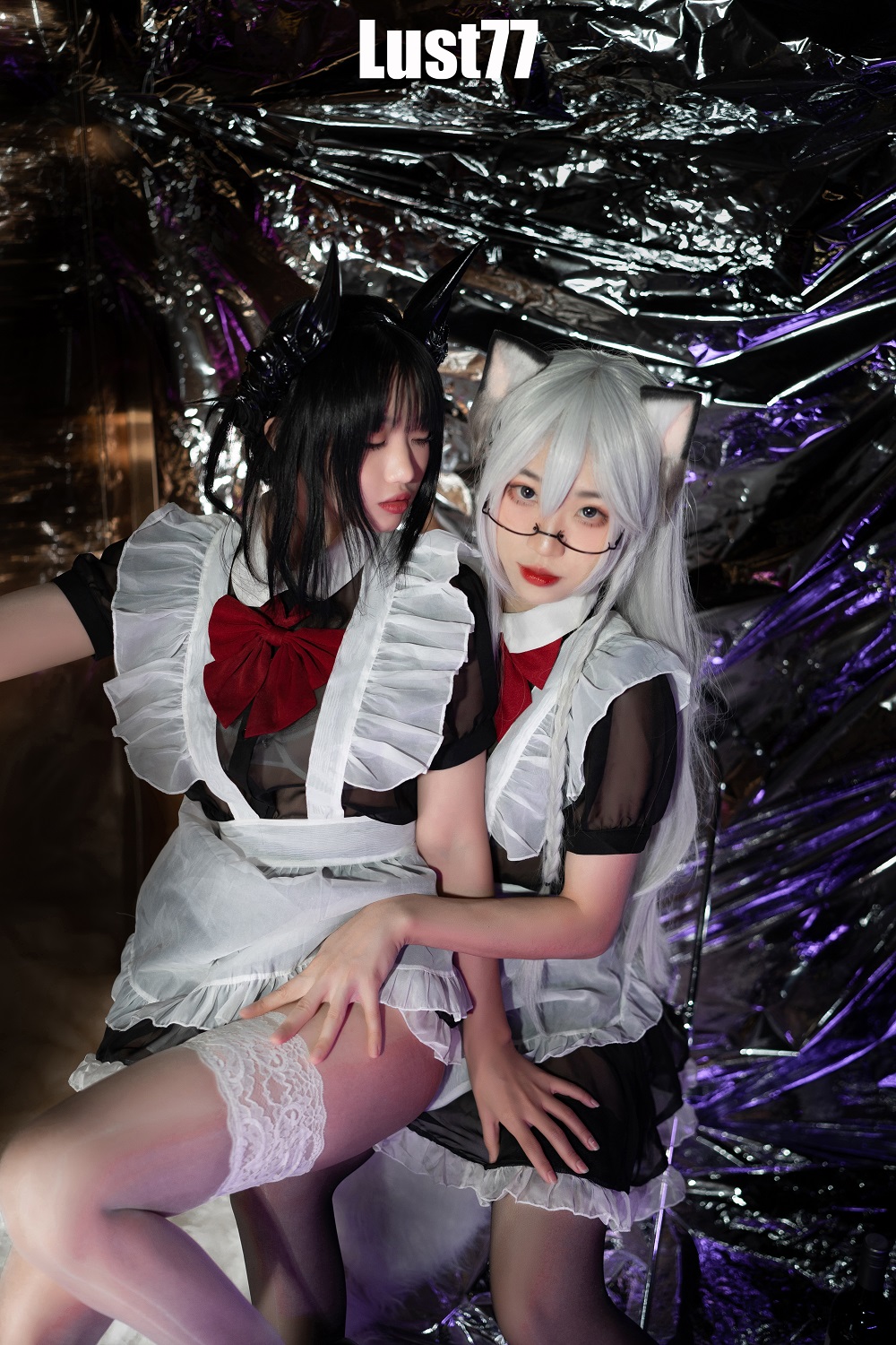 柒柒Lust77-女仆の惩戒课[110P+1V] COS网红博主 预览2图