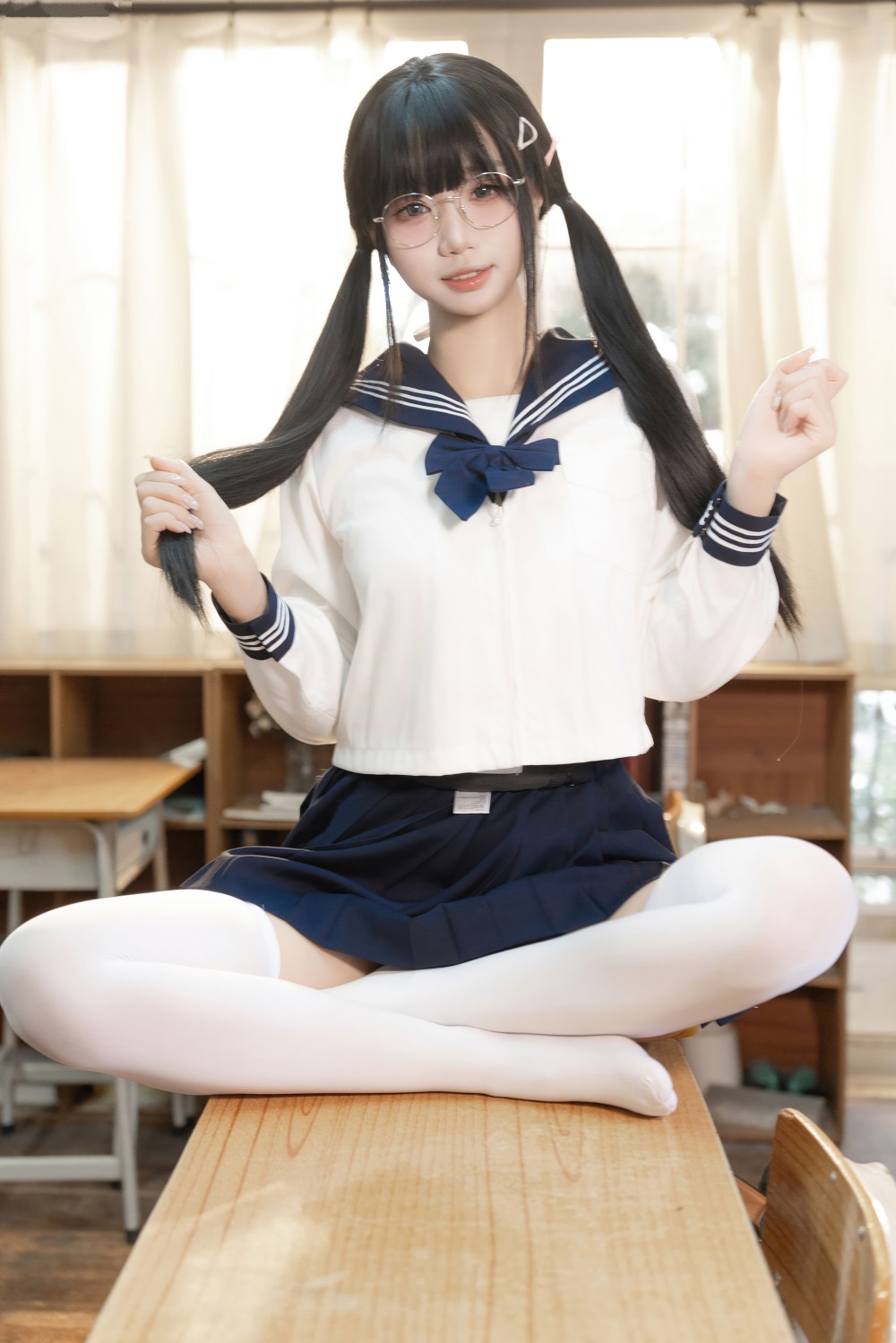 柒柒Lust77-放课后的同桌[111P] COS网红博主 预览1图
