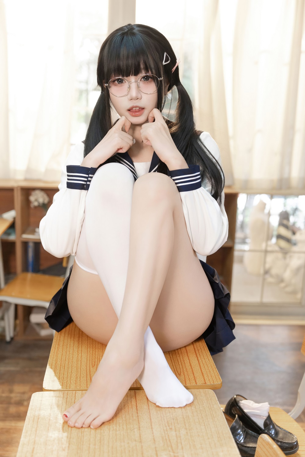 柒柒Lust77-放课后的同桌[111P] COS网红博主 预览2图