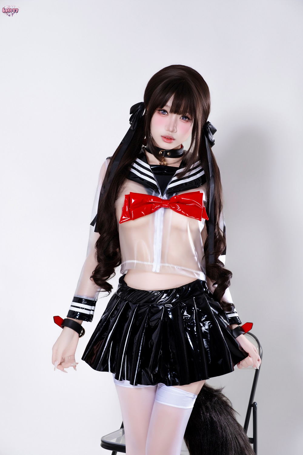柒柒Lust77-兽尾透明JK[112P+1V] COS网红博主 预览1图