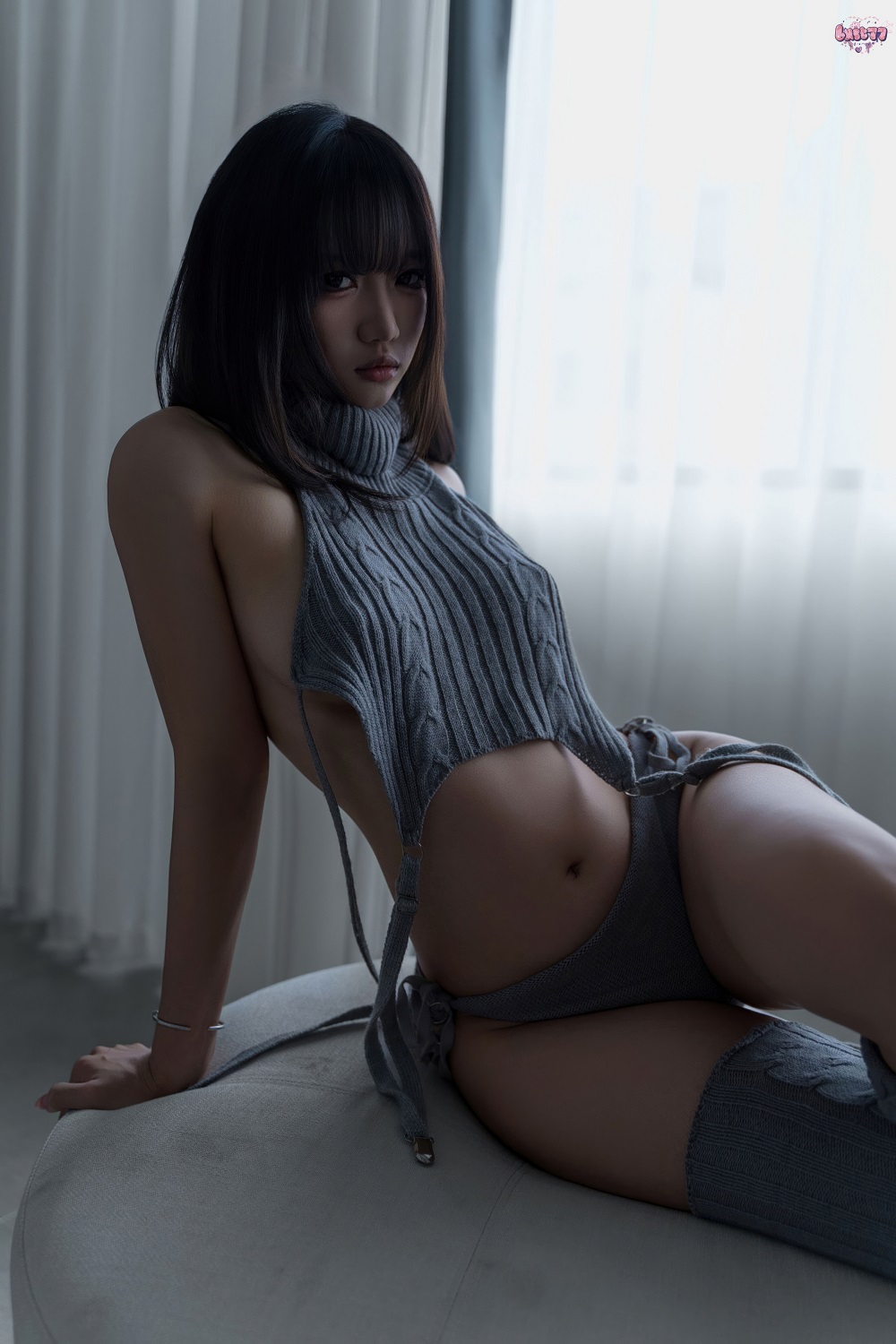柒柒Lust77-居家毛衣[112P+1V] COS网红博主 预览1图