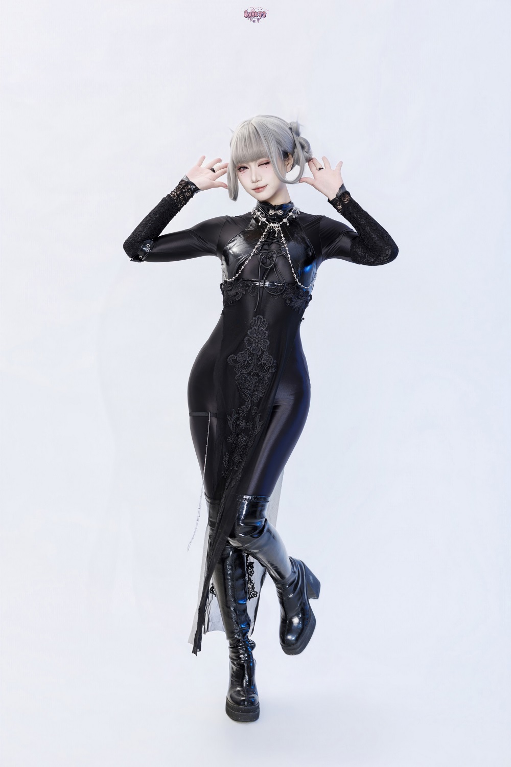 柒柒Lust77-黑靡烟旗袍[108P+2V] COS网红博主 预览1图