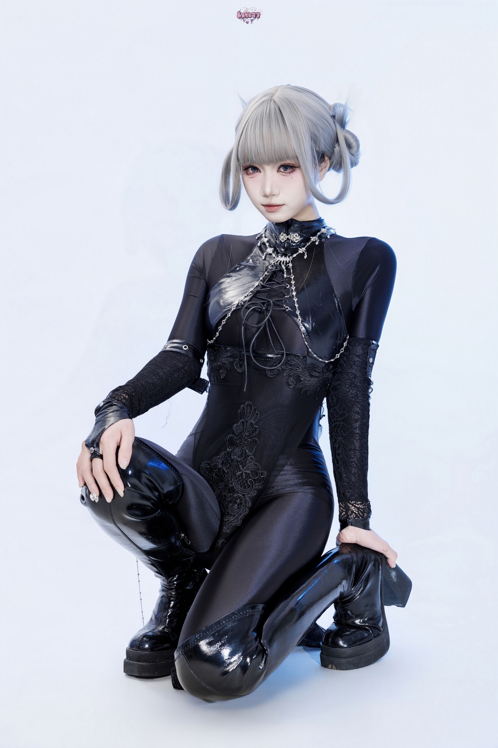 柒柒Lust77-黑靡烟旗袍[108P+2V] COS网红博主 预览2图