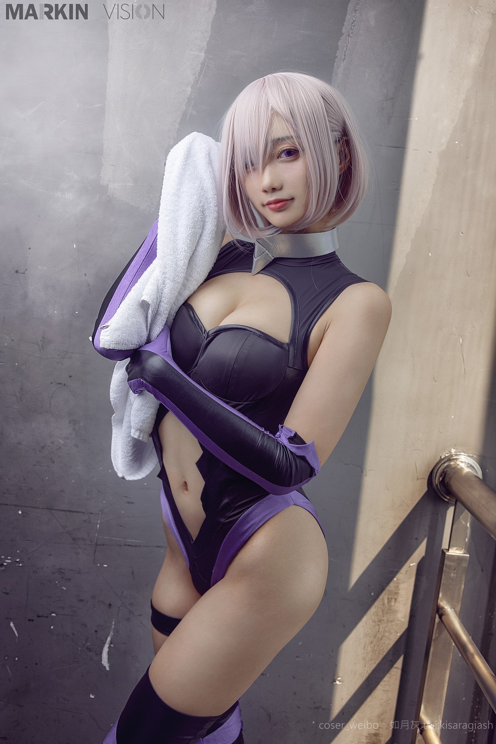 如月灰-FGO-玛修训练服[8P] COS网红博主 预览2图