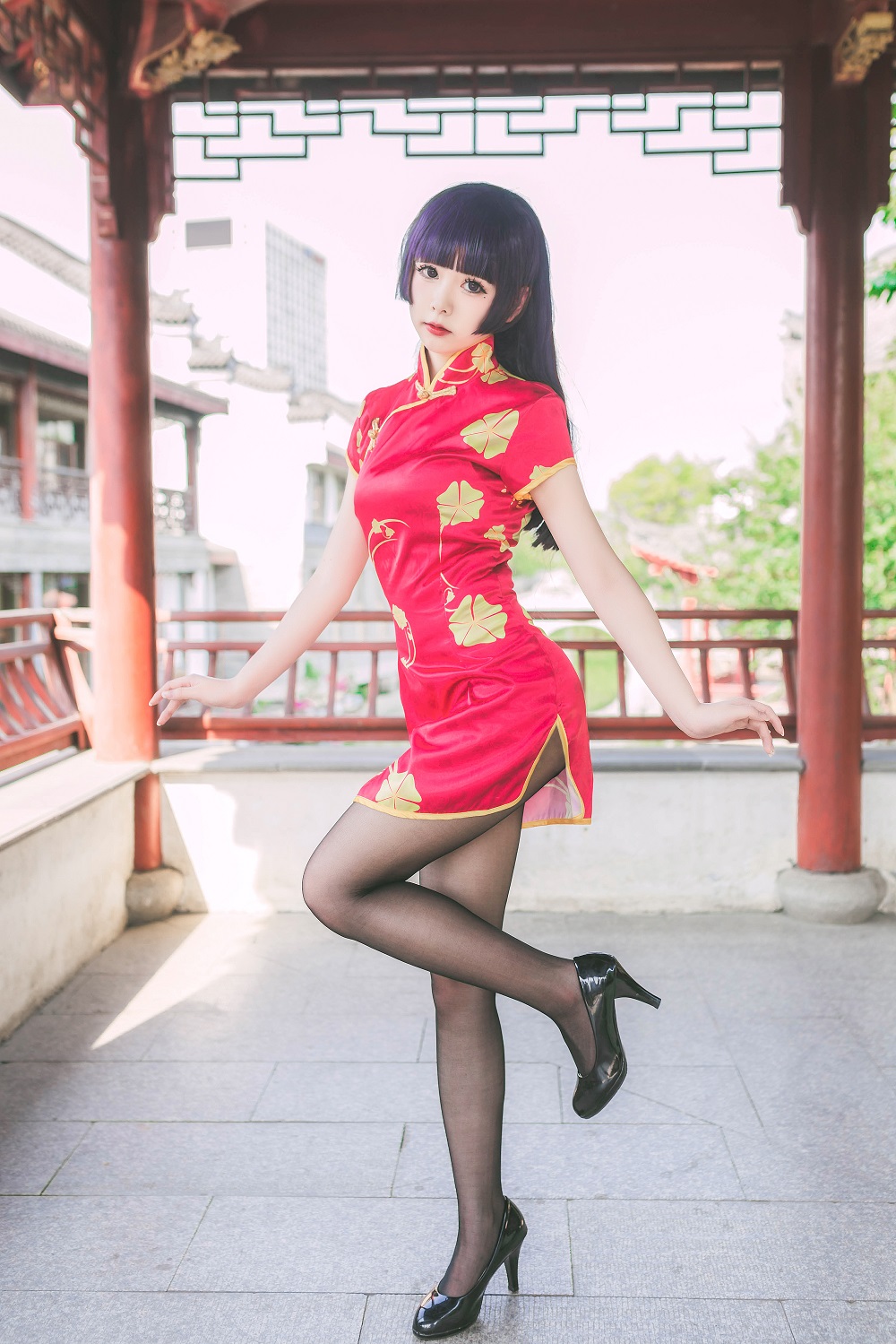 巧克力小圆面包-我的妹妹哪有这么可爱-五更琉璃新春旗袍[22P] COS网红博主 预览1图