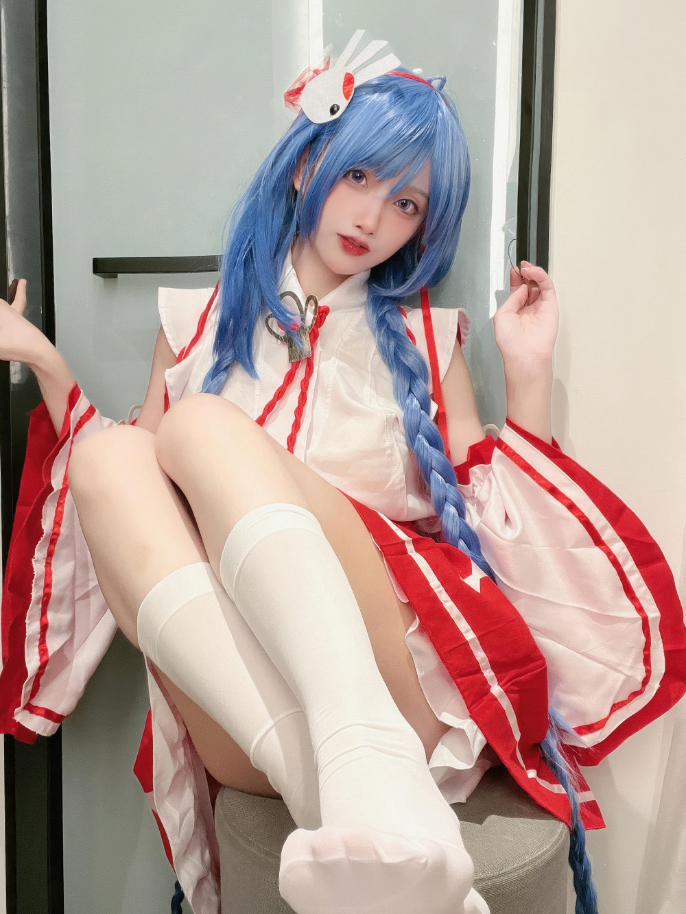 清颜颜子-王者荣耀-大乔巫女[20P] COS网红博主 预览2图