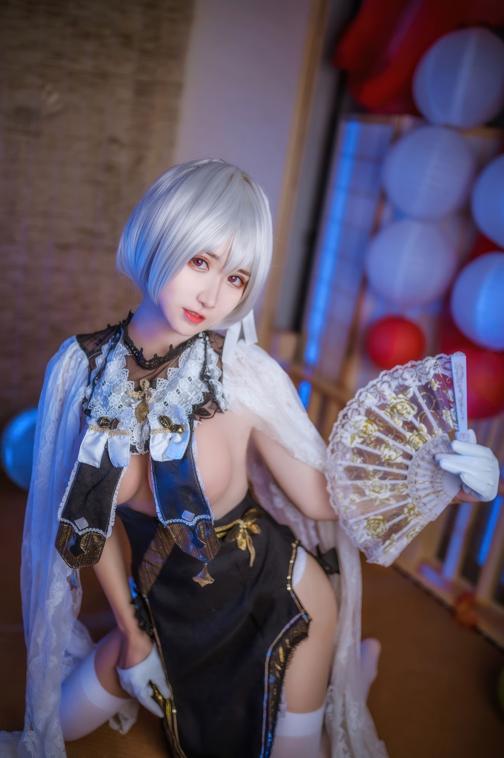 阮邑Fairy-碧蓝航线-天狼星旗袍[22P] COS网红博主 预览1图