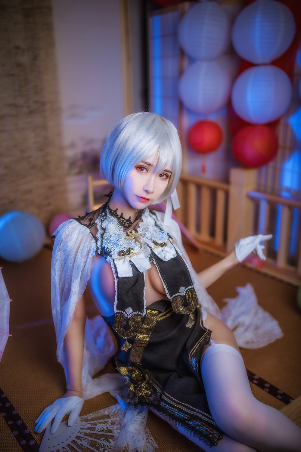 阮邑Fairy-碧蓝航线-天狼星旗袍[22P] COS网红博主 预览2图