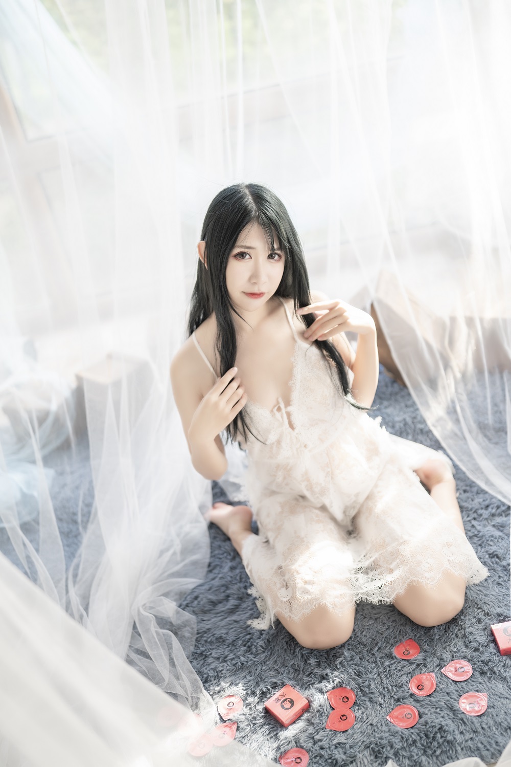 阮邑Fairy-大象白裙[40P] COS网红博主 预览1图