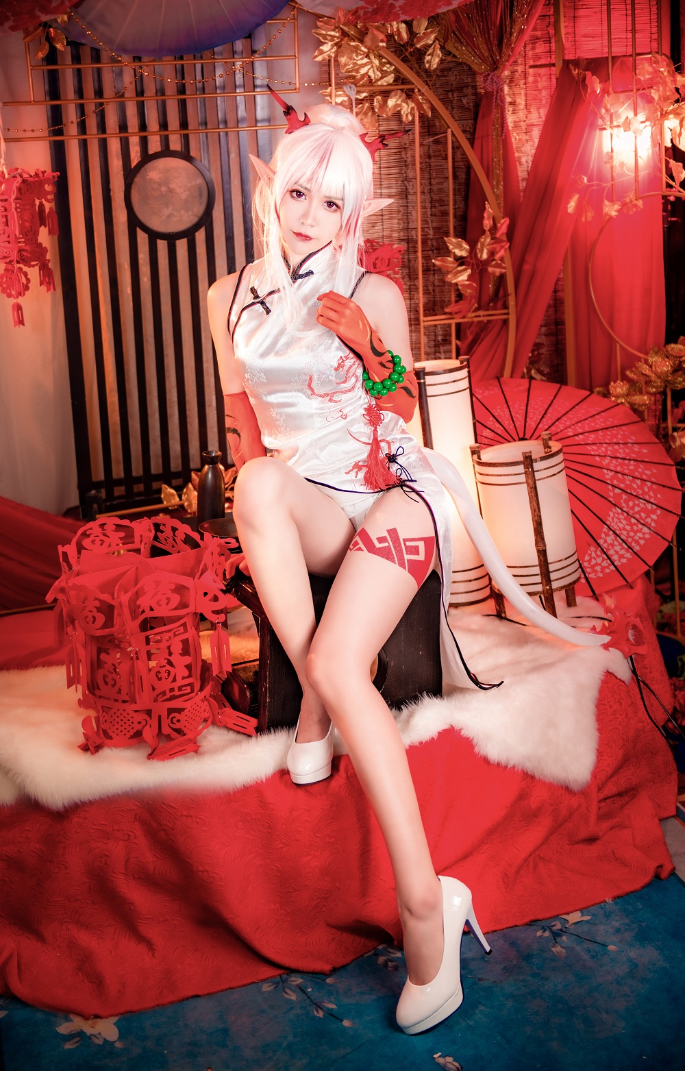 阮邑Fairy-明日方舟-年旗袍[29P] COS网红博主 预览1图