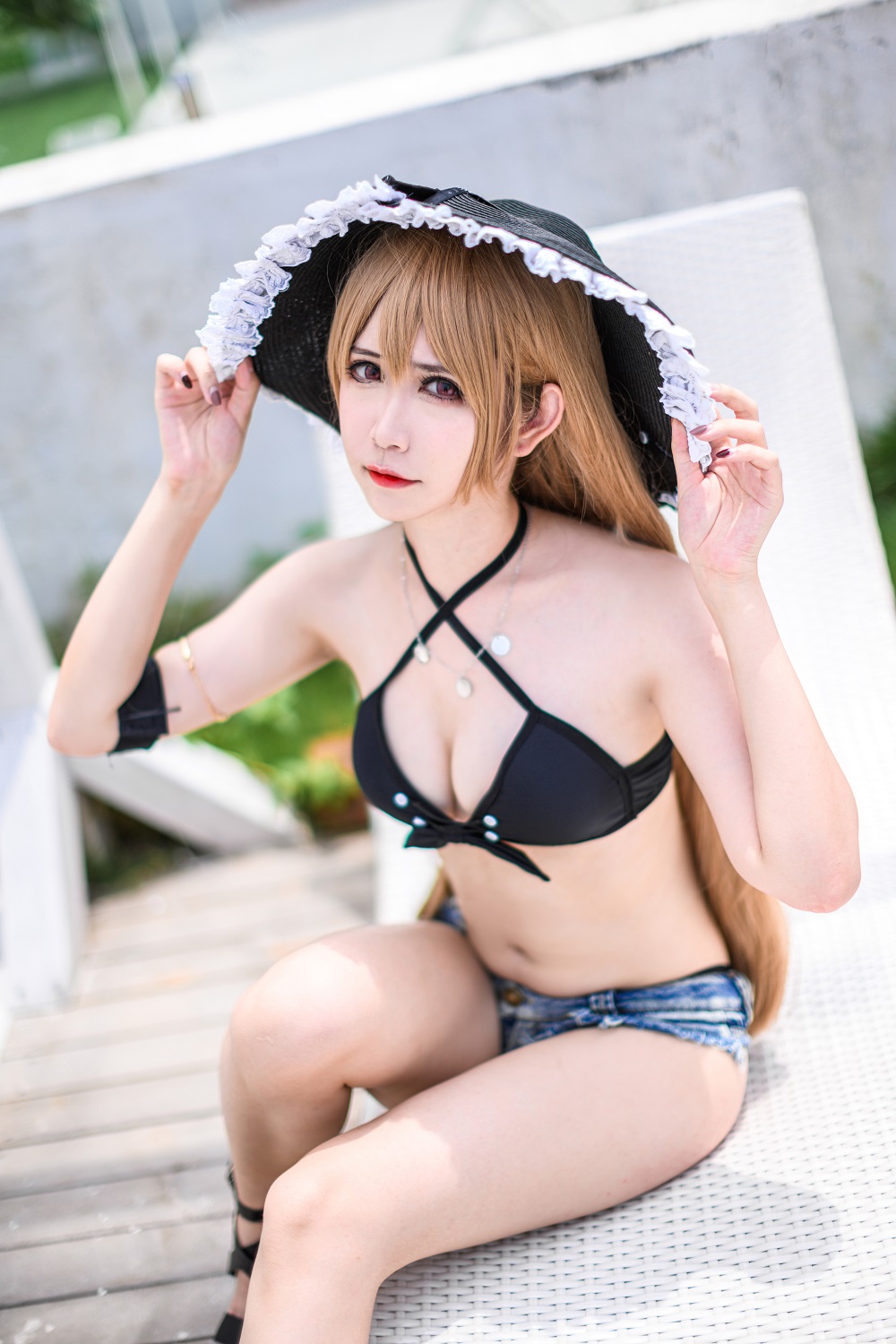 阮邑Fairy-碧蓝航线-让巴尔泳装[25P] COS网红博主 预览1图