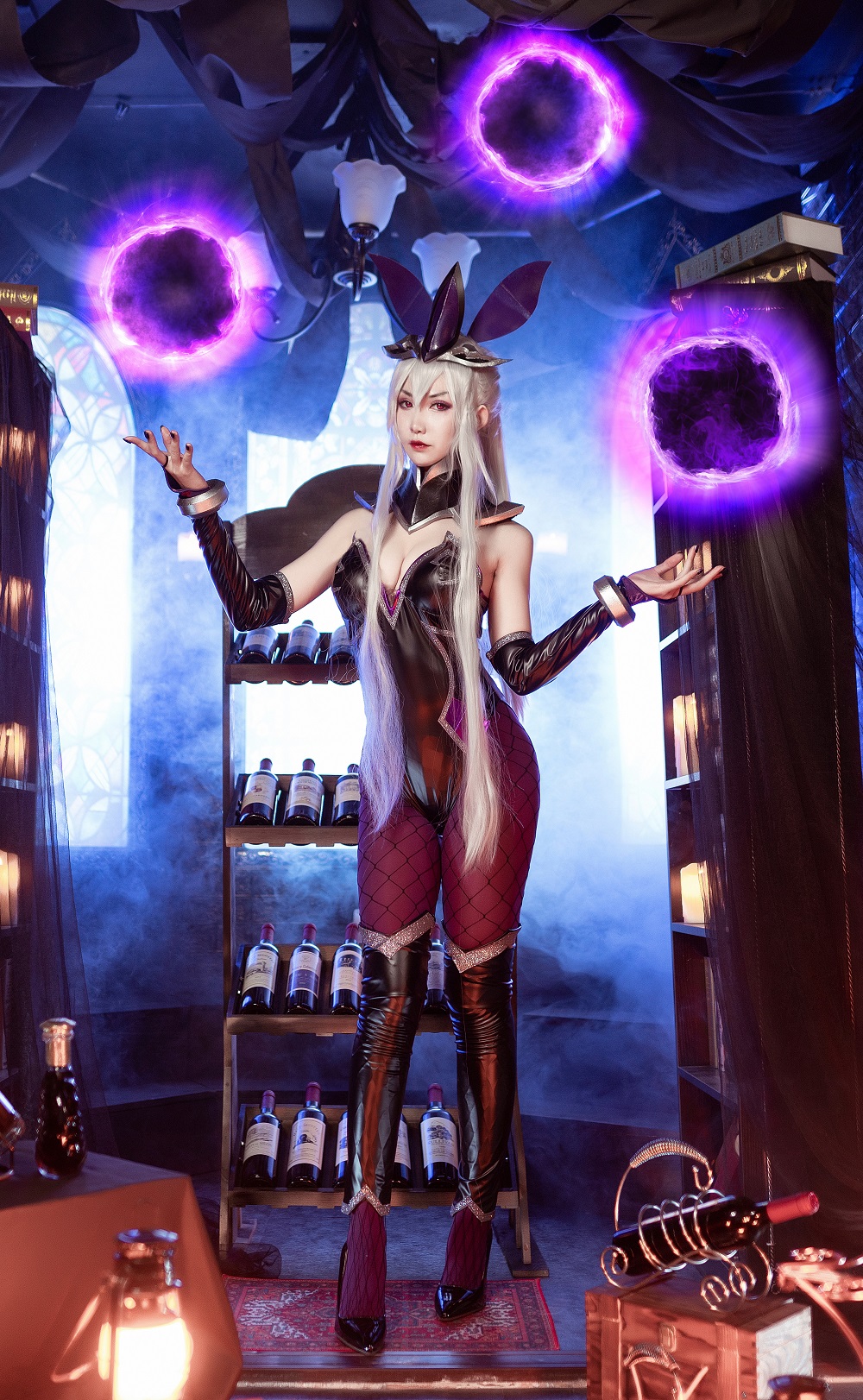 阮邑Fairy-英雄联盟-辛德拉同人兔女郎[15P] COS网红博主 预览1图