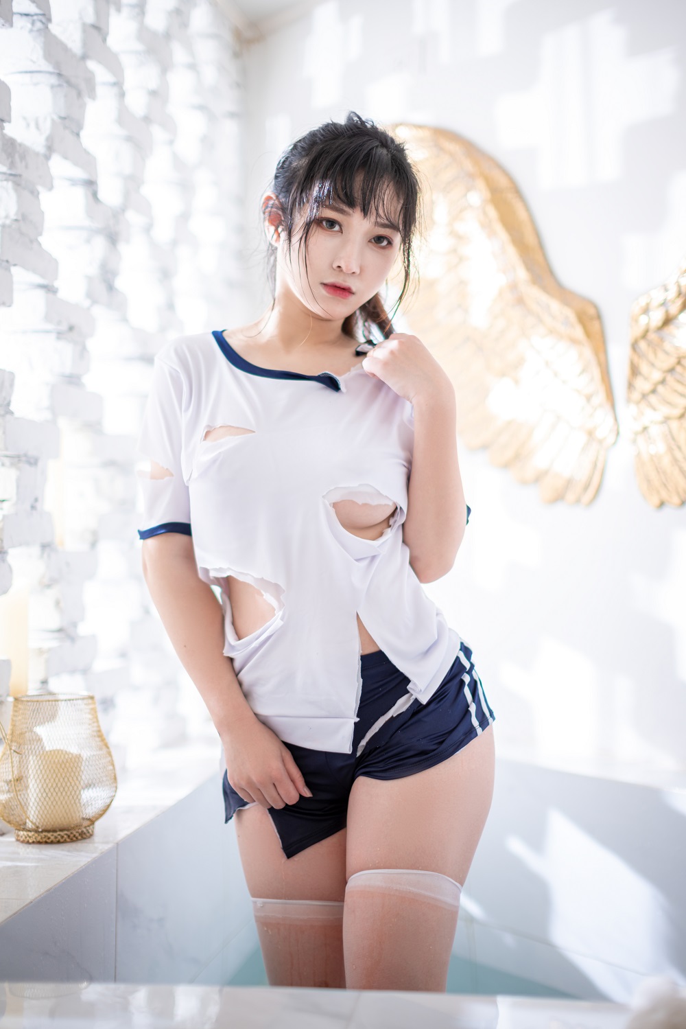 棕桠阿狗崽-浴场的体操服[66P] COS网红博主 预览2图