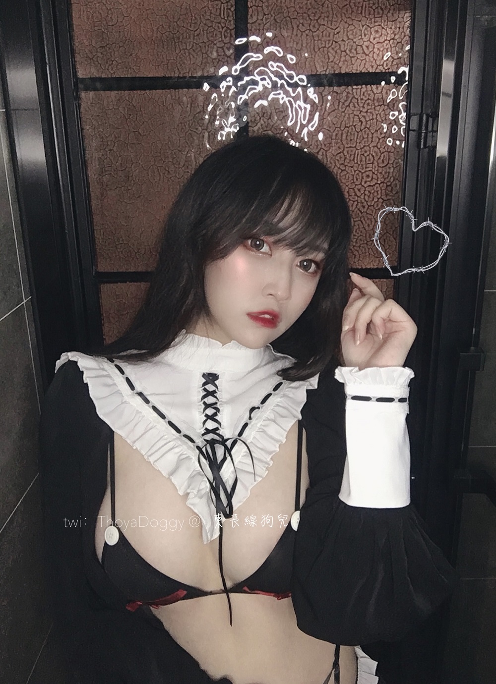 棕桠阿狗崽-机械修女[9P] COS网红博主 预览2图