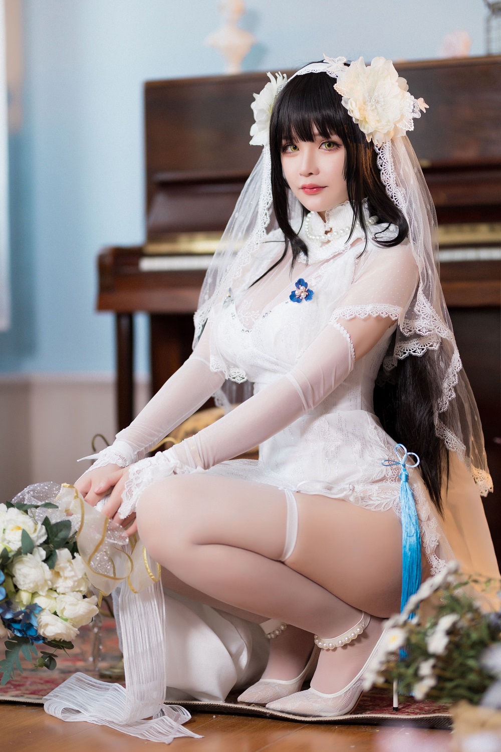 前羽rr-少女前线-95式燕尔新婚[30P] COS网红博主 预览2图