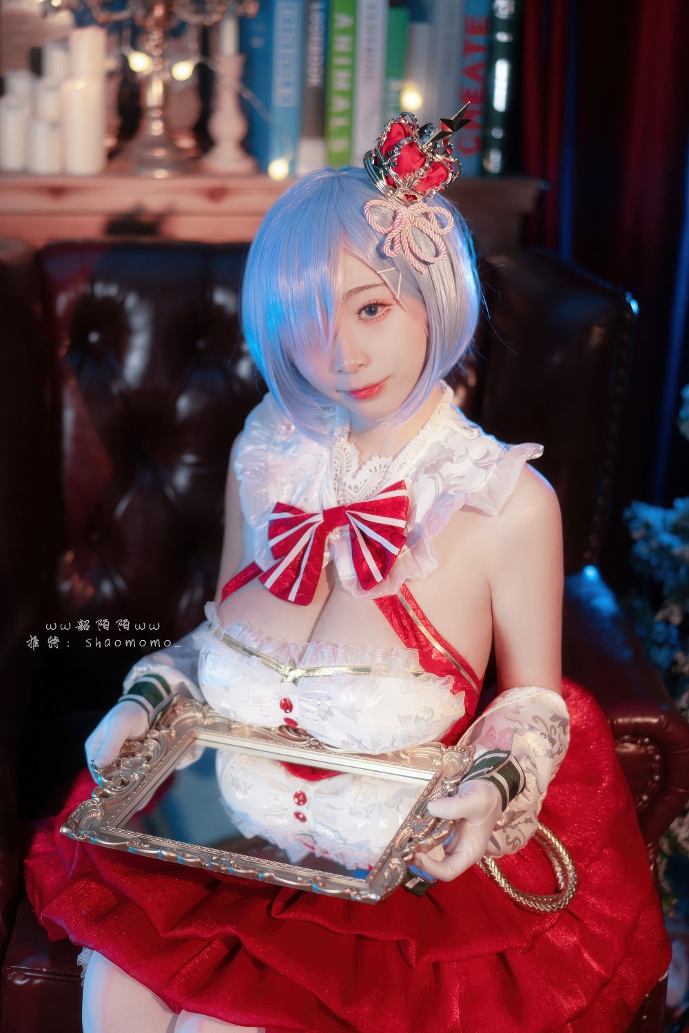 韶陌陌-从零开始的异世界-蕾姆圣诞[16P] COS网红博主 预览2图
