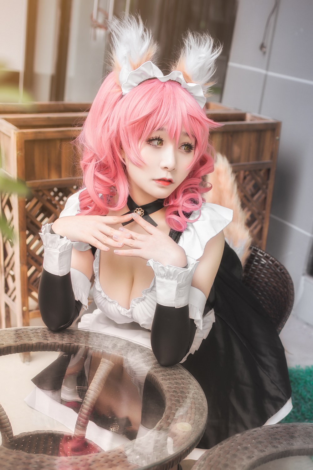 三刀刀miido-FGO-玉藻前女仆[16P] COS网红博主 预览1图