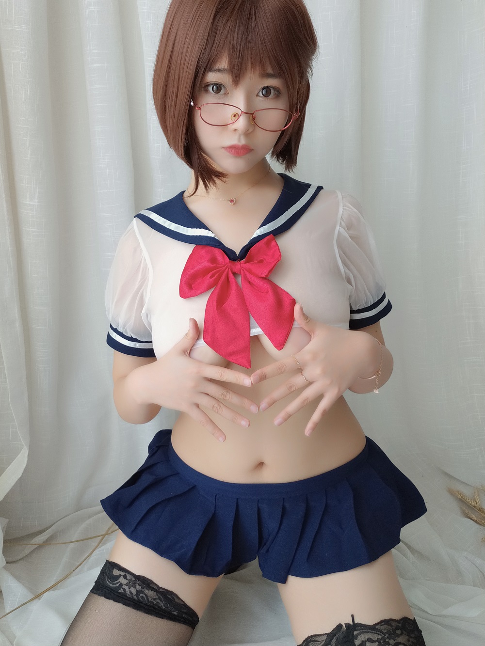 三刀刀miido-透明水手服3套[33P] COS网红博主 预览1图
