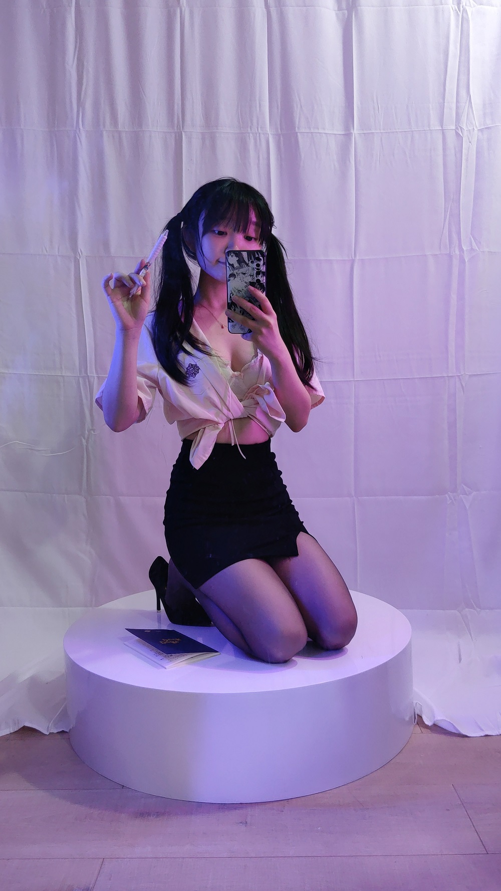 神沢永莉-双马尾黑丝班主任[73P+1V] COS网红博主 预览2图