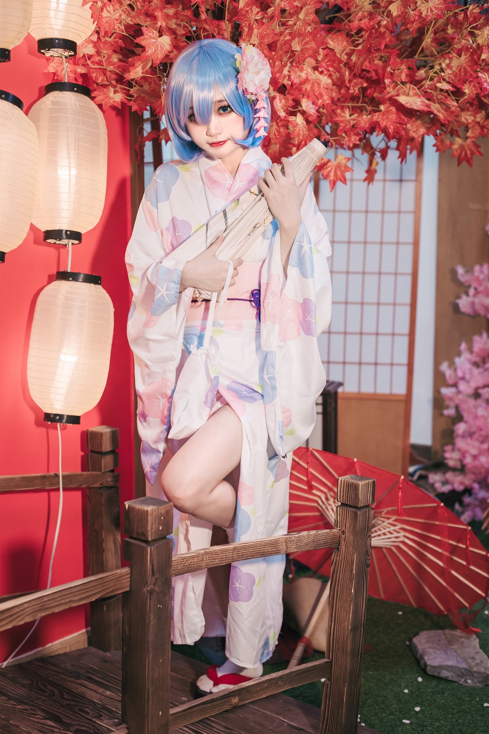 神沢永莉-从零开始的异世界生活-蕾姆和风[47P] COS网红博主 预览1图