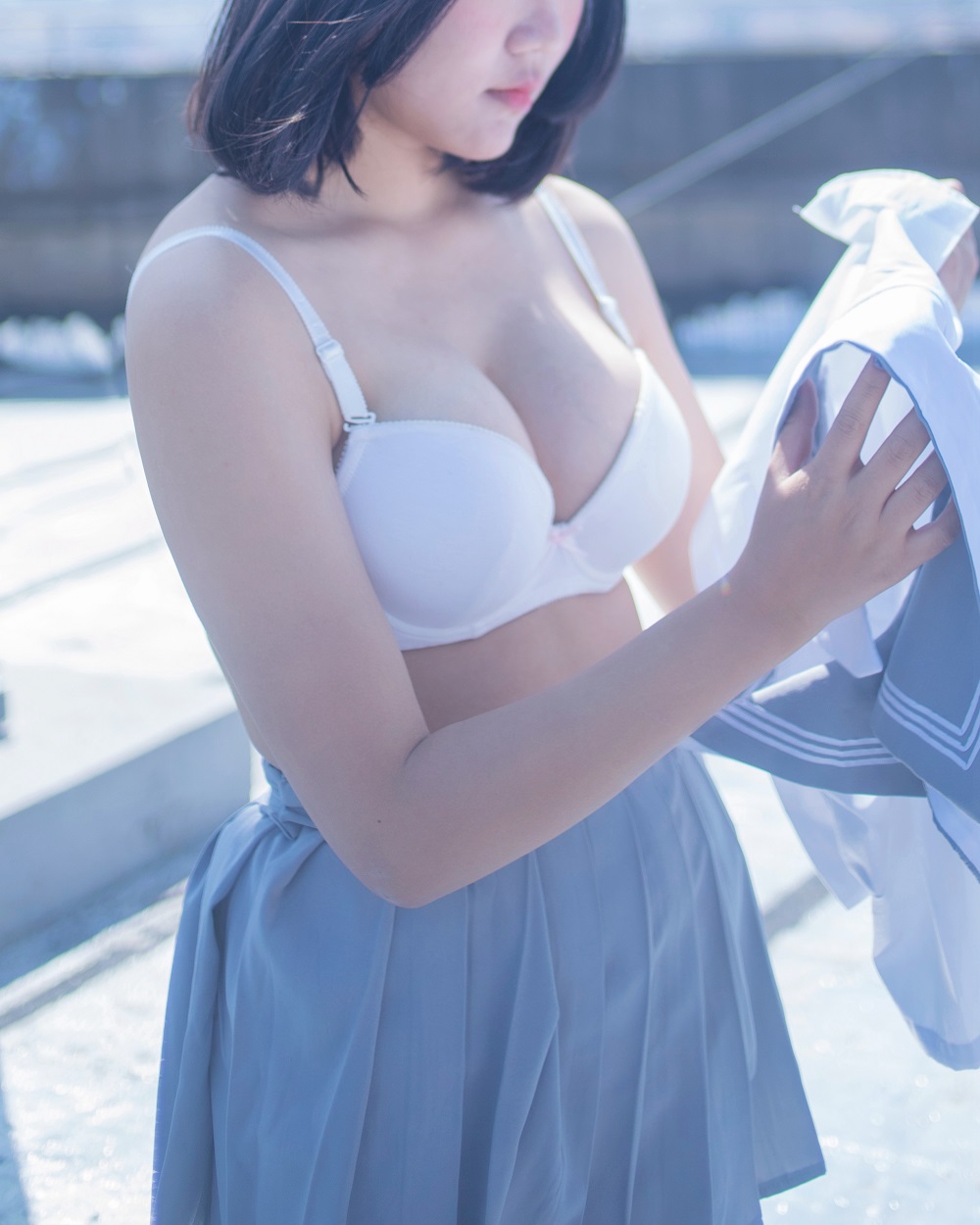 汐-天台JK制服[40P] COS网红博主 预览2图