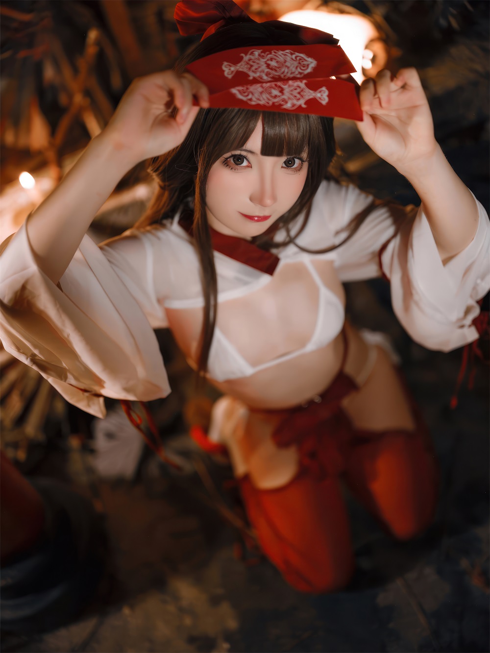是三不是世w-祈福巫女[43P] COS网红博主 预览2图