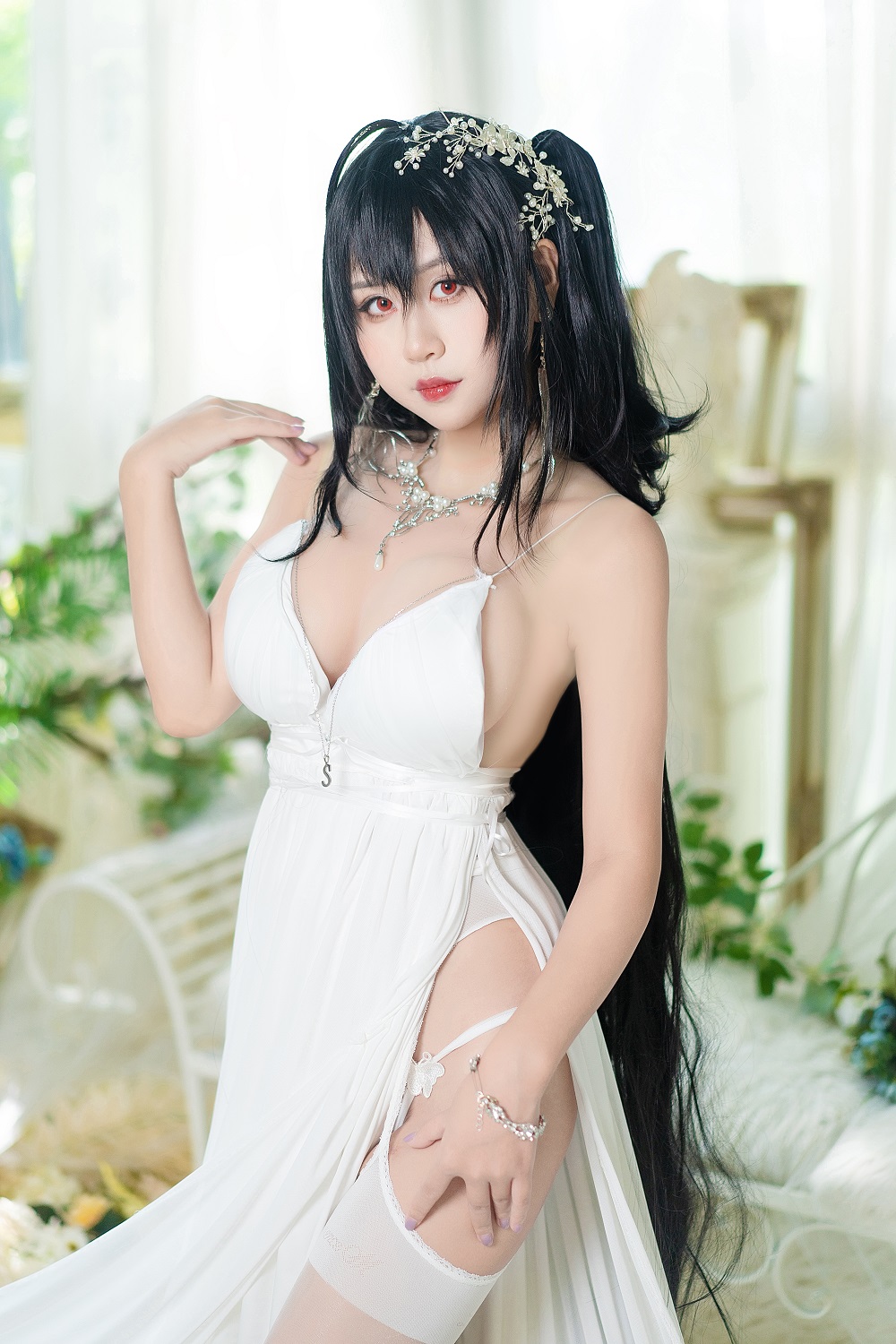 萌芽儿-碧蓝航线-大凤婚纱[45P] COS网红博主 预览1图