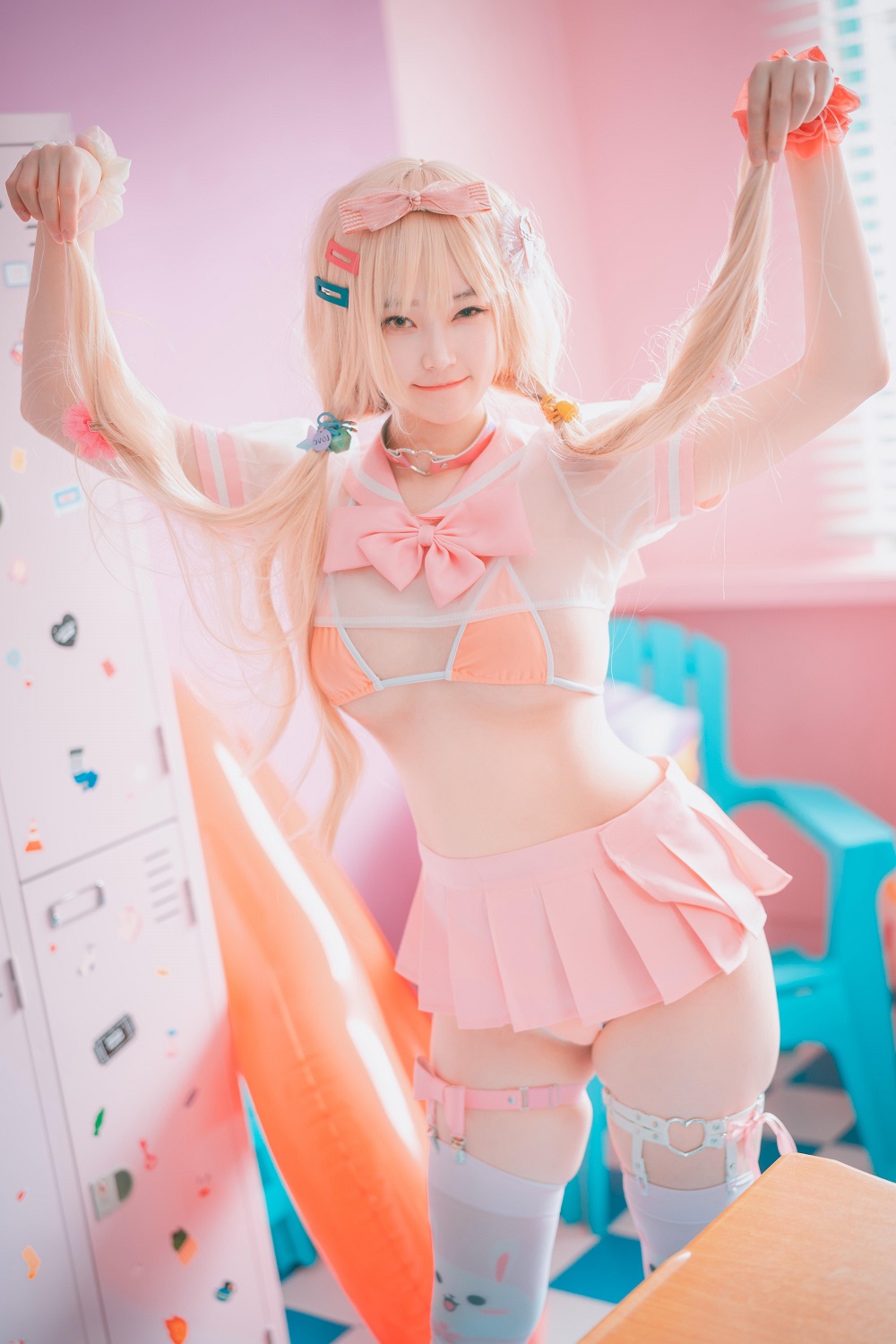 Bambi밤비-DJAWA Photo-Sheer Pink[28P] 韩系图集 预览1图