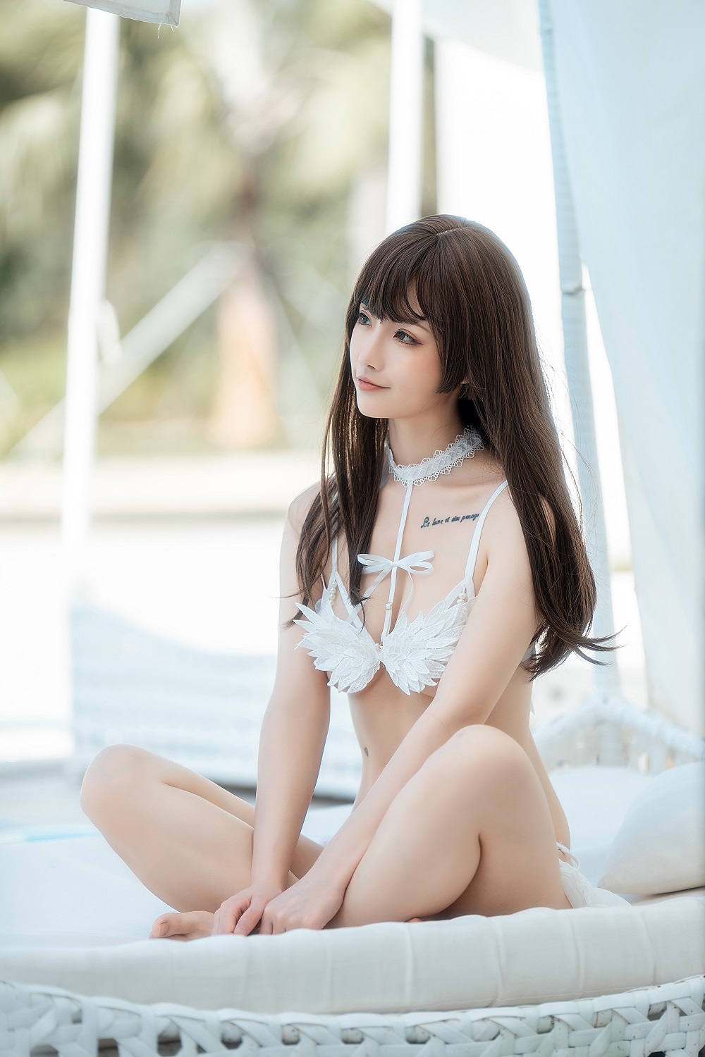 桃良阿宅-天使内衣[42P] COS网红博主 预览1图