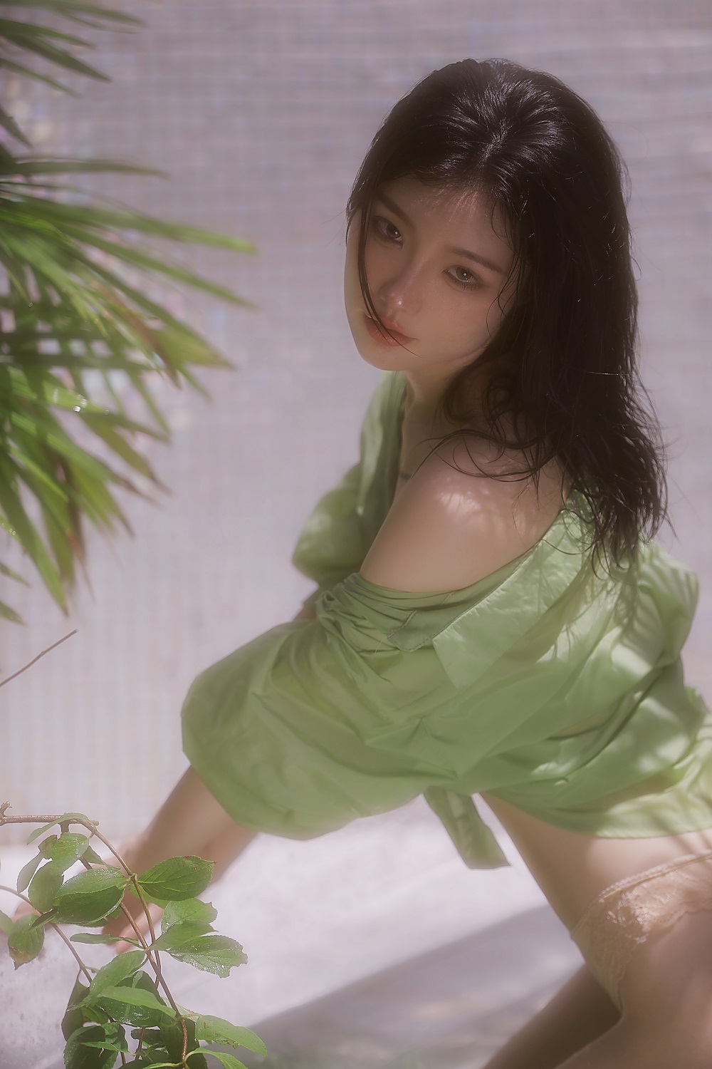 桃良阿宅-绿意[23P] COS网红博主 预览2图