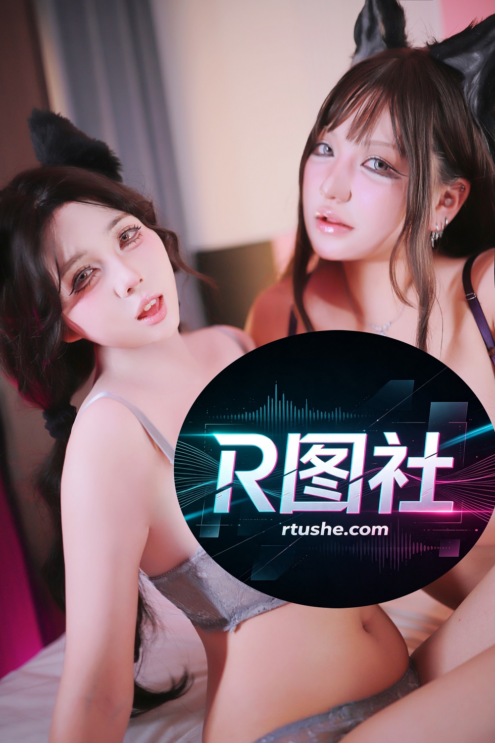 夏鸽鸽不想起床&上杉绘黎落-猫耳百合[47P+1V] COS网红博主 预览2图