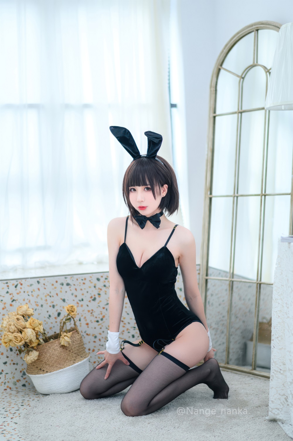 西园寺南歌-黑色兔女郎[16P] COS网红博主 预览2图
