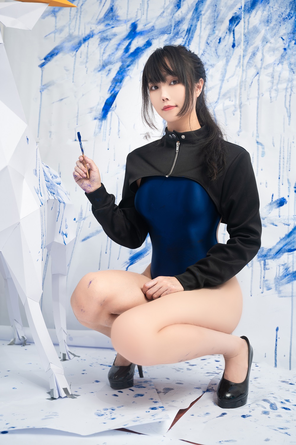 汪知子-蓝色闪粉[35P] COS网红博主 预览1图