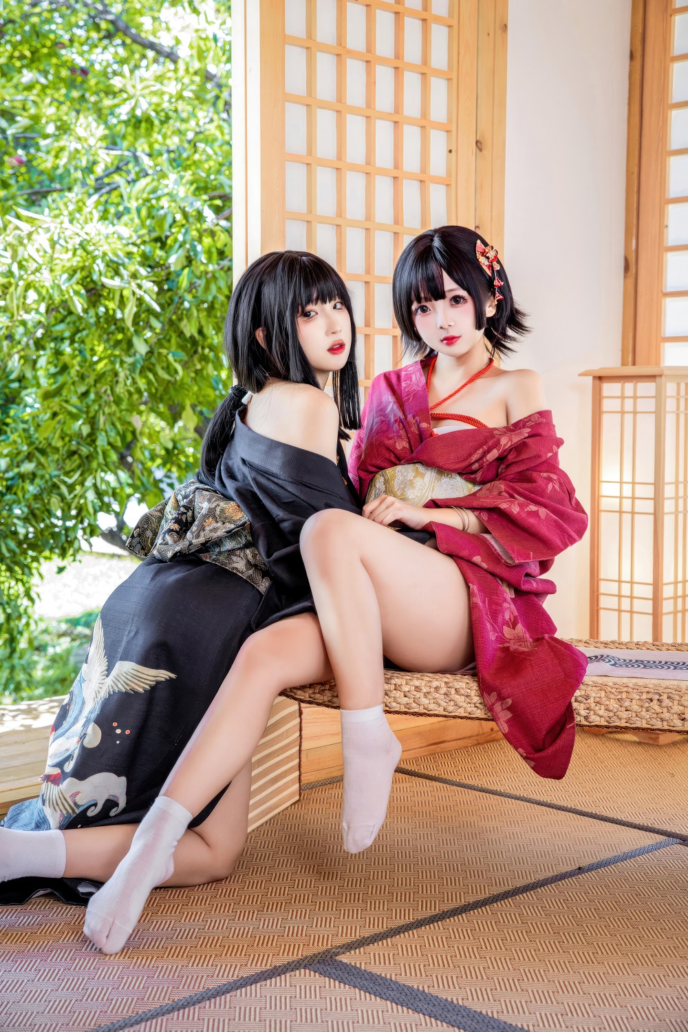 瓦斯塔亚小龙虾&日奈娇-双人绳缚[120P] COS网红博主 预览1图