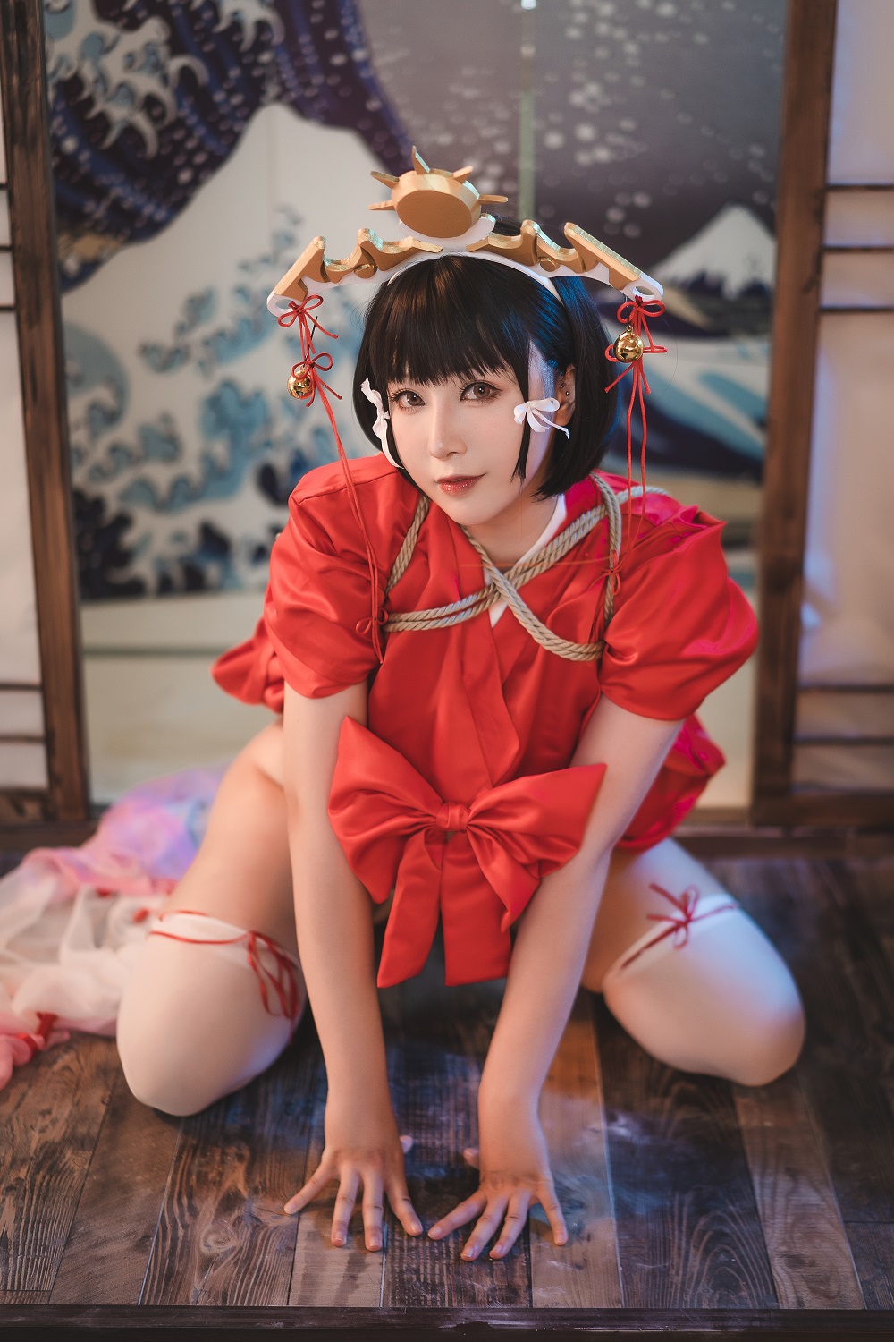 小容仔咕咕咕-黑兽-巫女辉夜姬[31P] COS网红博主 预览2图