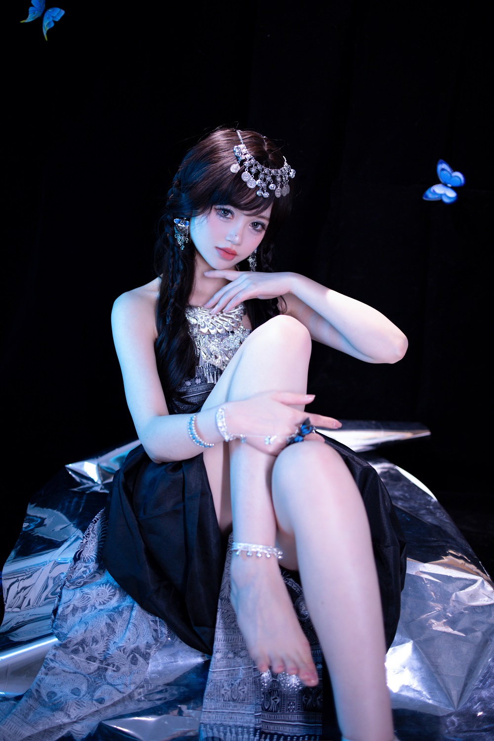 星黛鹿鹿i-苗疆蓝蝶[52P] COS网红博主 预览2图
