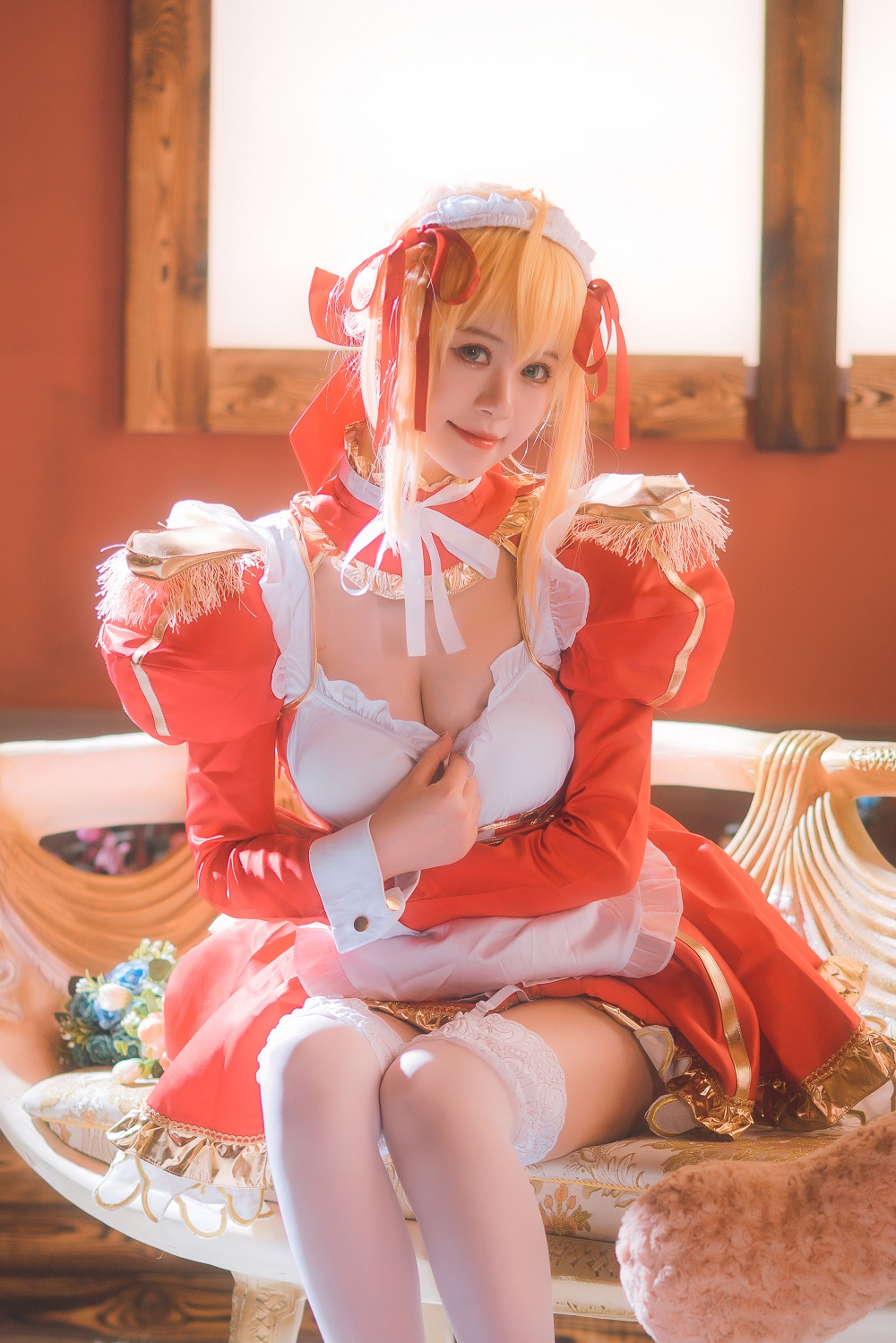 星黛鹿鹿i-FGO-尼禄女仆[34P] COS网红博主 预览2图