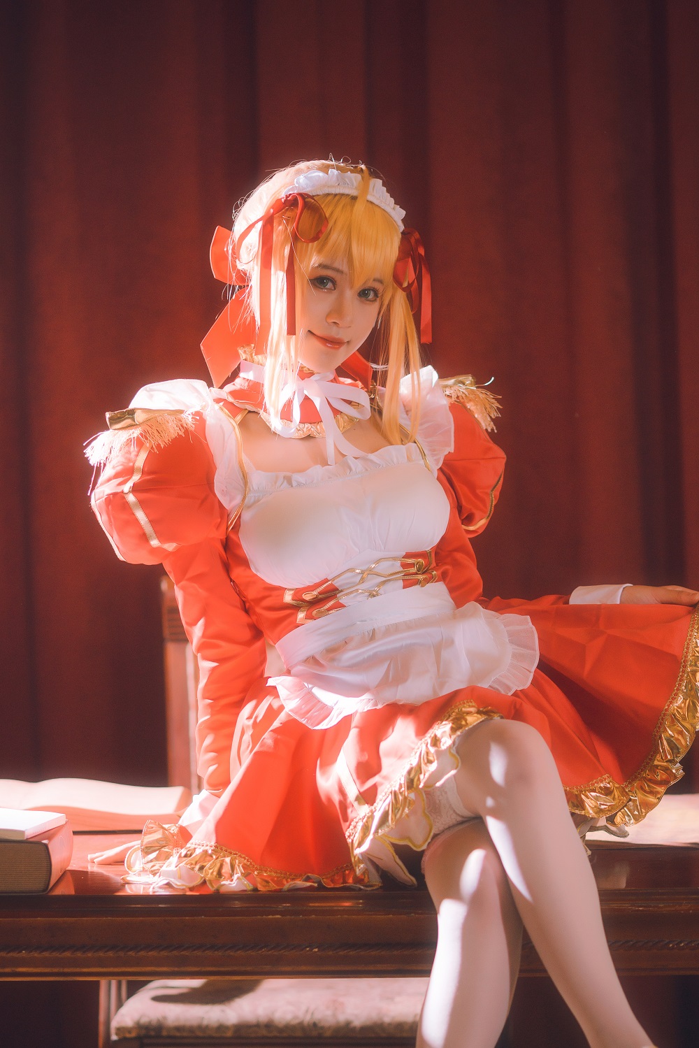 星黛鹿鹿i-FGO-尼禄女仆[34P] COS网红博主 预览1图