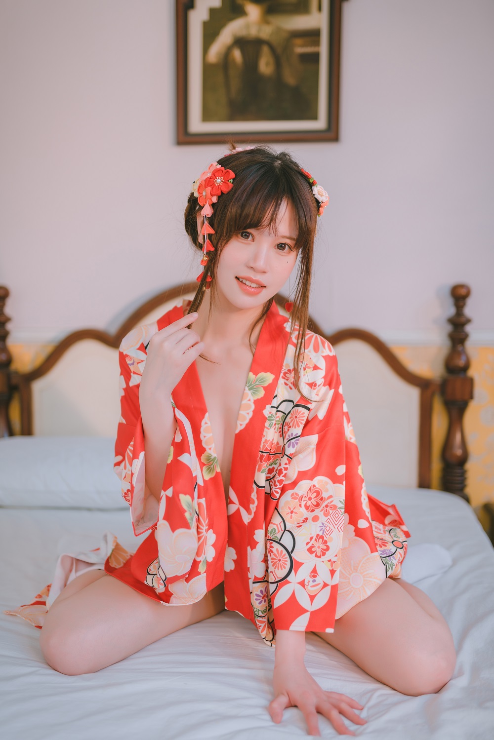 星黛鹿鹿i-室内浴衣私房[49P] COS网红博主 预览2图