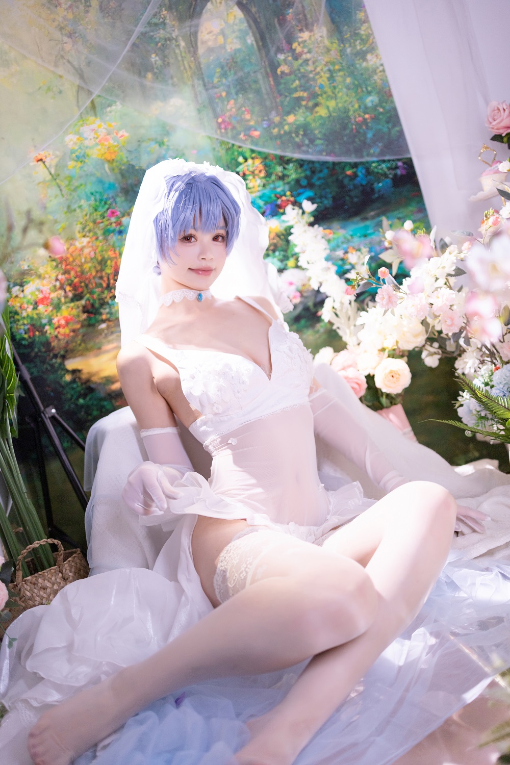 星黛鹿鹿i-新世纪福音战士-绫波丽花嫁[52P] COS网红博主 预览1图