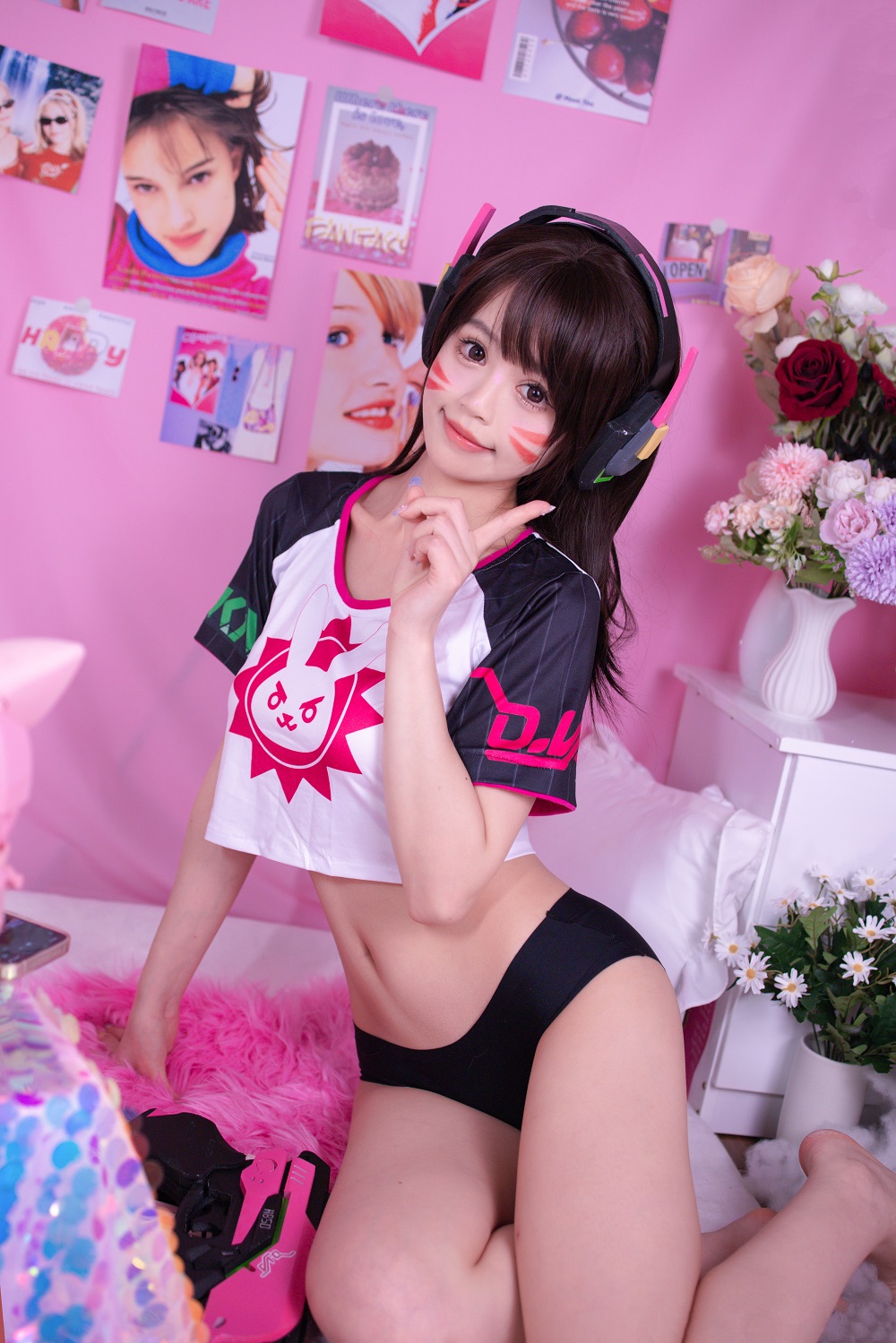 星黛鹿鹿i-守望先锋-D.va常服[39P] COS网红博主 预览2图