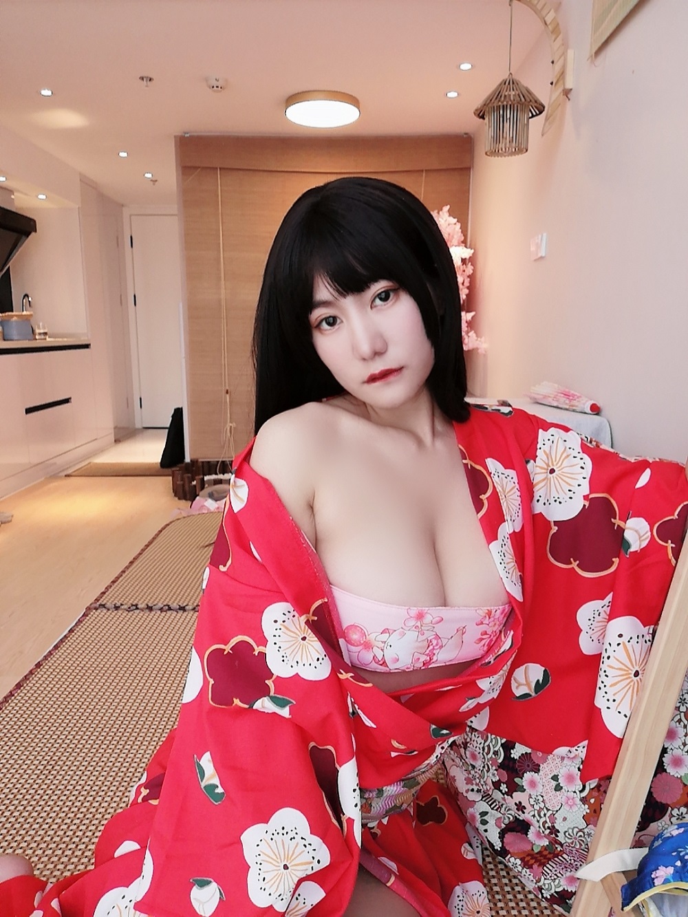 星澜想来杯珍珠奶茶-和服少女[33P+5V] COS网红博主 预览2图