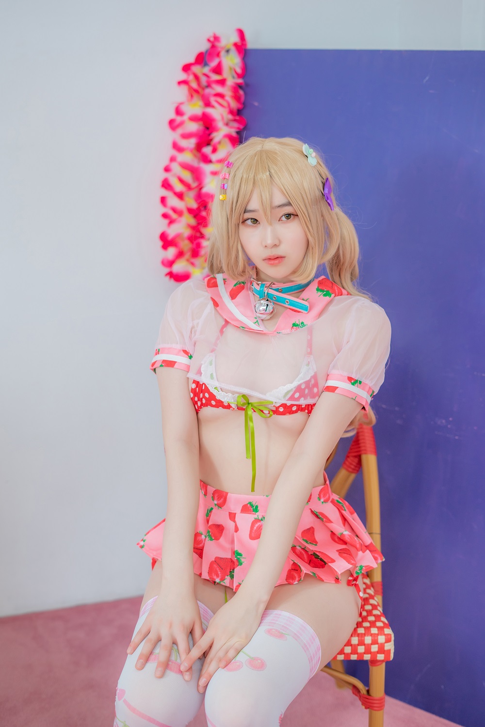 Bambi밤비-CreamSoda-Over knee socks[140P] 韩系图集 预览1图
