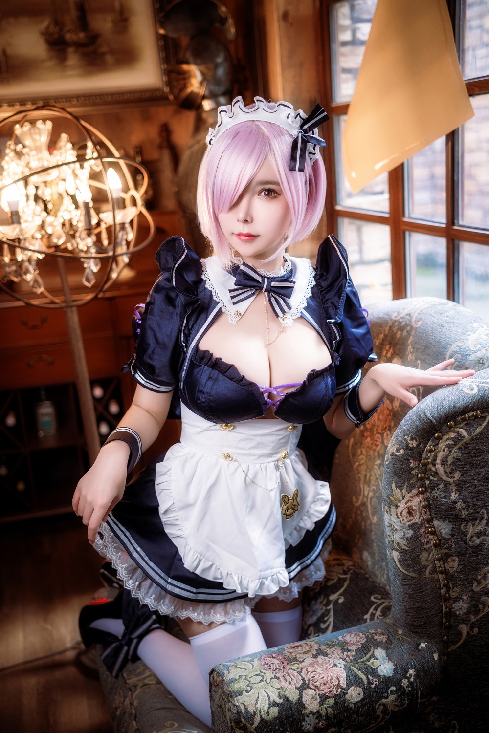 亚马逊鲶鱼-FGO-玛修女仆[10P] COS网红博主 预览1图