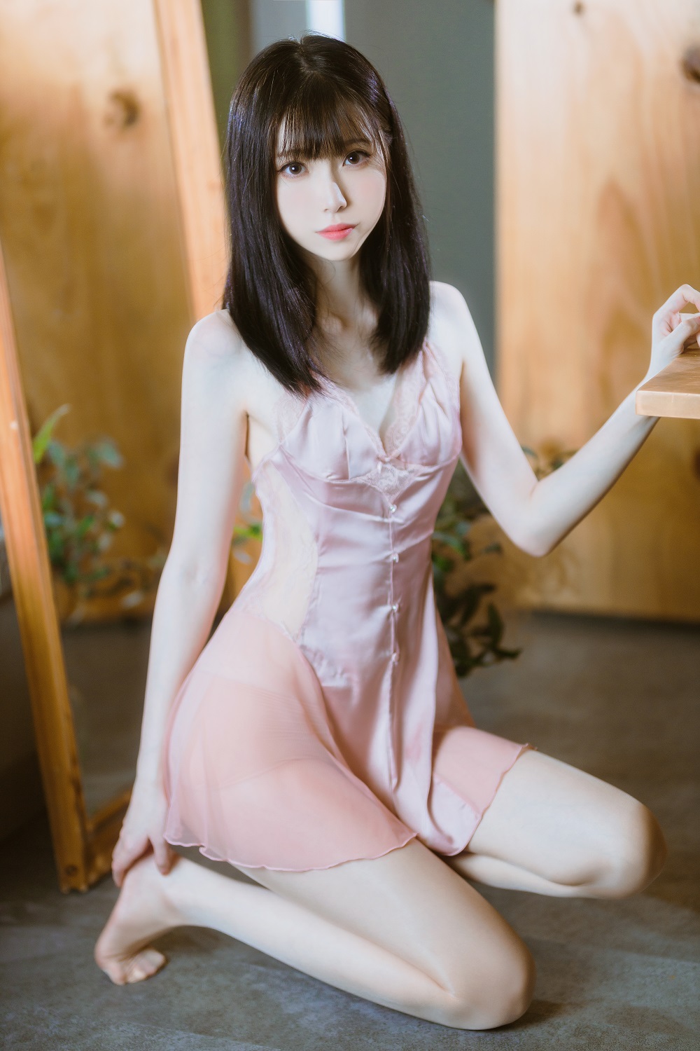 许岚LAN-半透粉纱[40P] COS网红博主 预览2图