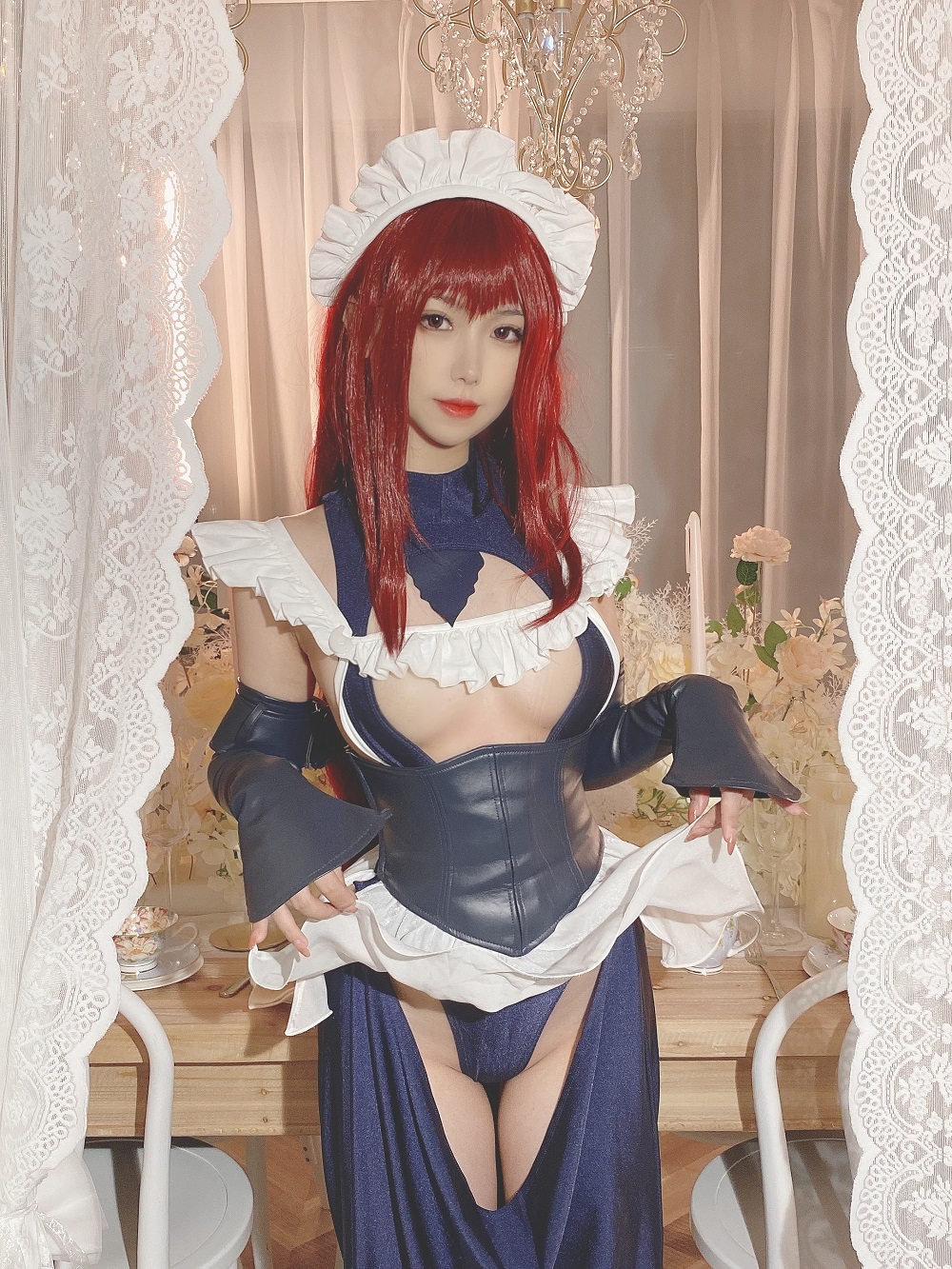 亦南南南-FGO-斯卡哈同人女仆[24P+2V] COS网红博主 预览1图
