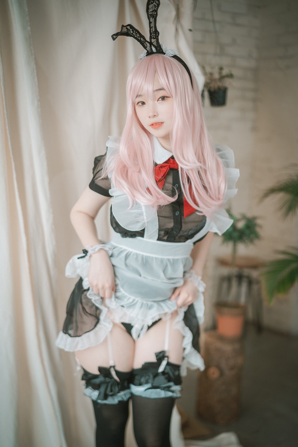Bambi밤비-DJAWA Photo-Sheer Bunny Maid[51P] 韩系图集 预览1图