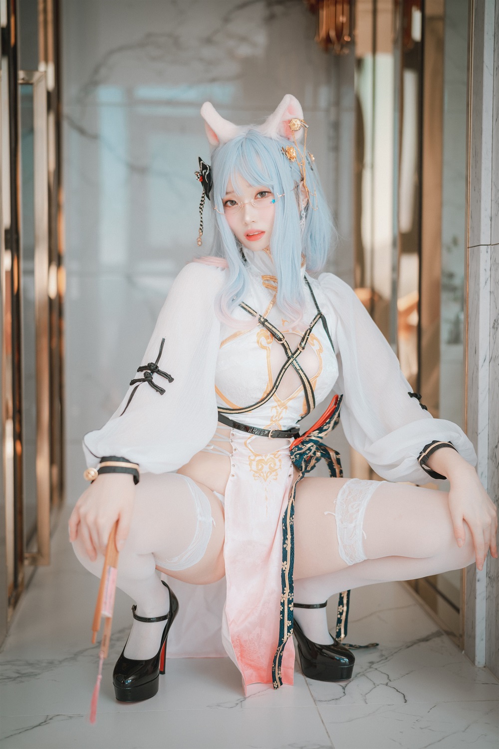 Bambi밤비-DJAWA Photo-Le Chat Porte un Qipao[87P] 韩系图集 预览2图