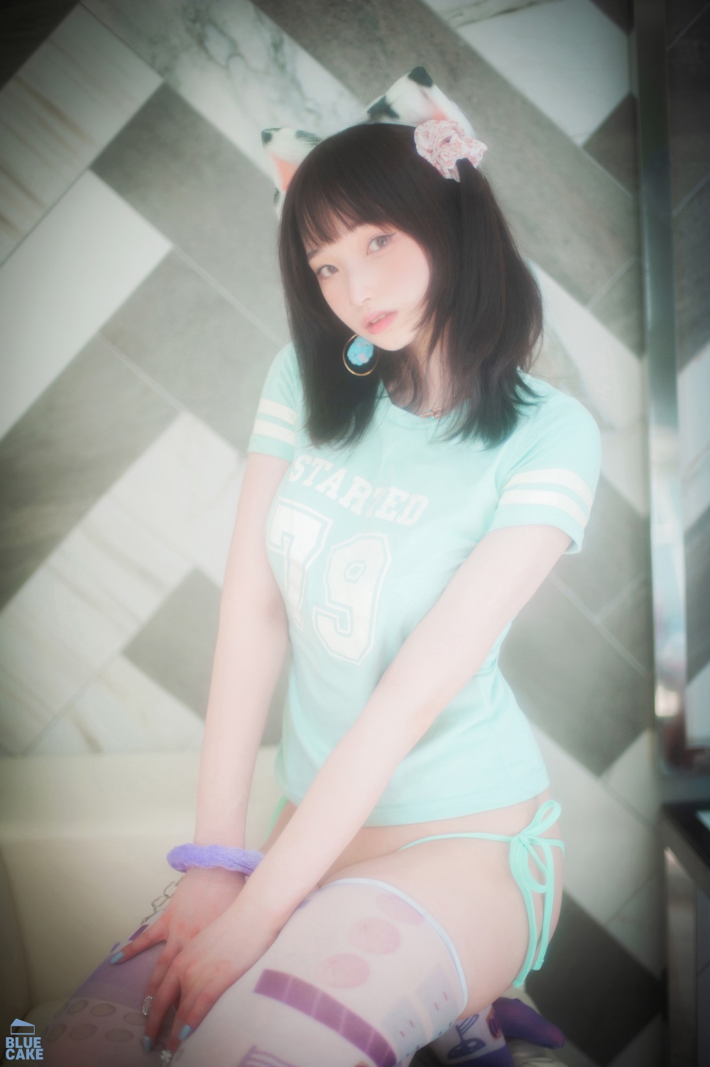 Bambi밤비-Bluecake-Naughty Cats Pink&Mint RED[145P] 韩系图集 预览2图